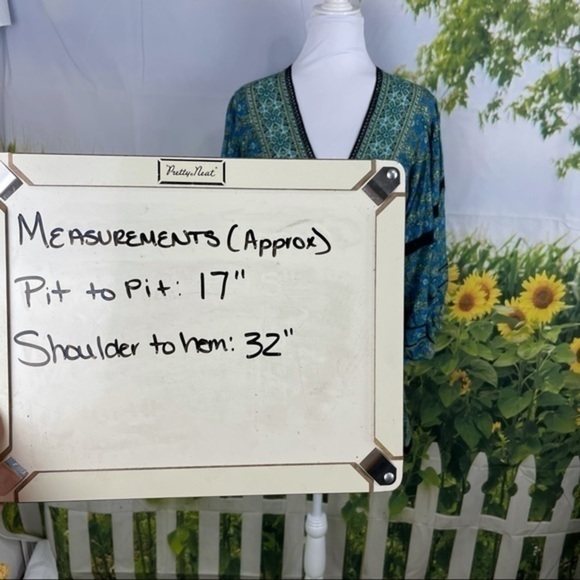 FREE PEOPLE Blue Scarf-Print Luna Tunic XS - Picture 17 of 17